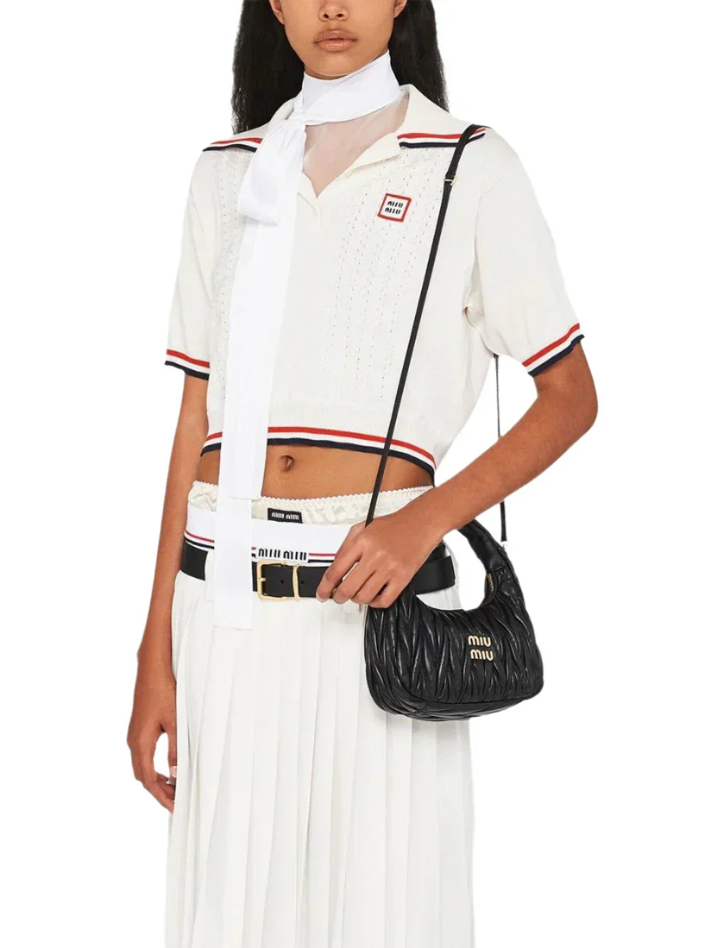 MIUMIU Wander Shoulder Bag in Matelassé Nappa Leather "Black" - Bagistaofficial