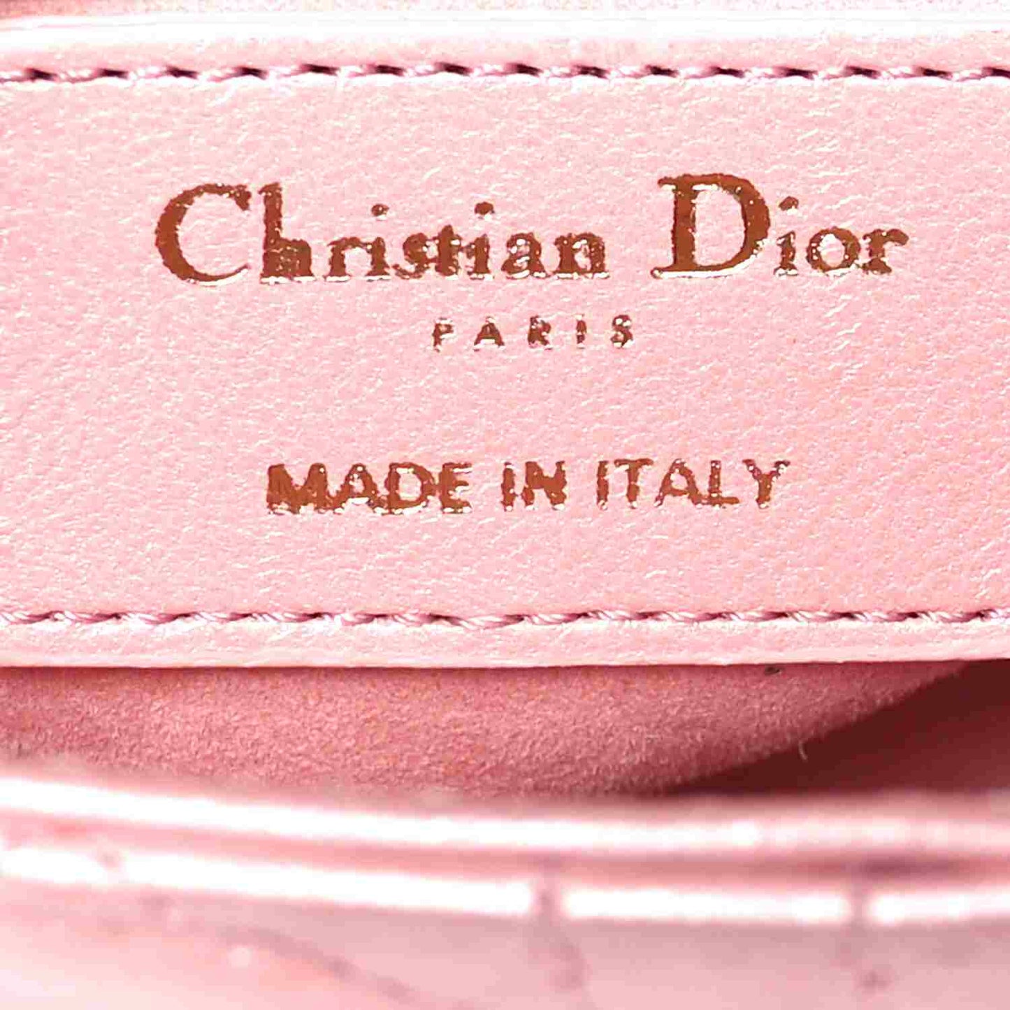 Christian Dior Patent Cannage Mini Lady Dior Pink