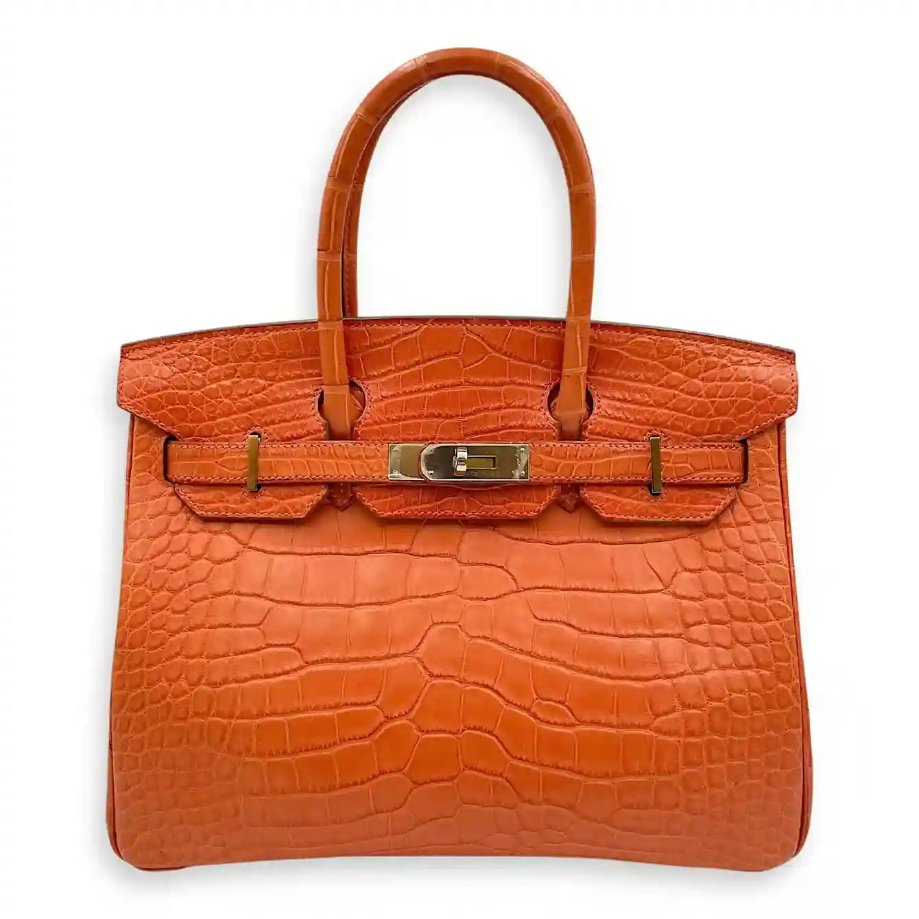 Hermes Birkin Black Croc Effect Leather