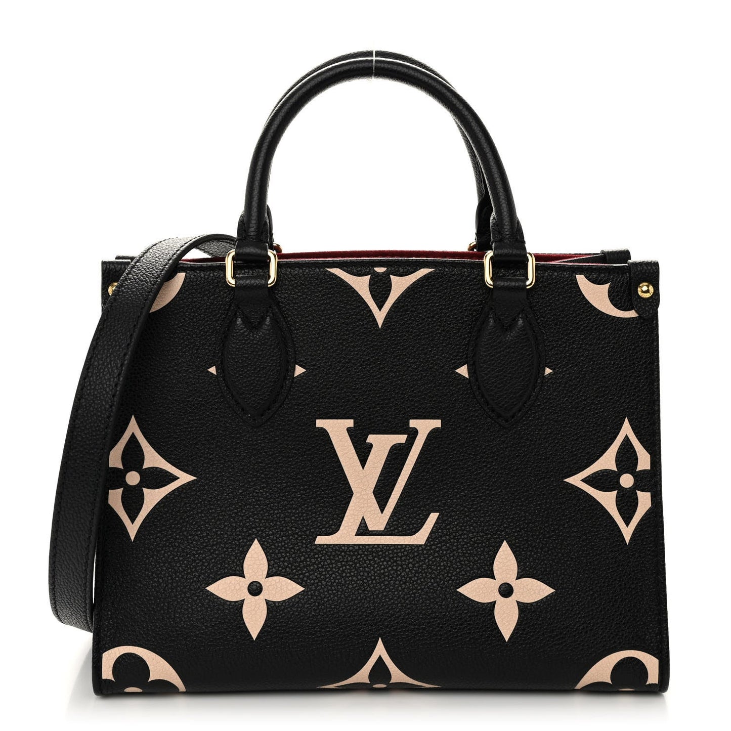 LOUIS VUITTON Empreinte Monogram Giant Onthego PM "Black Beige" - Bagistaofficial