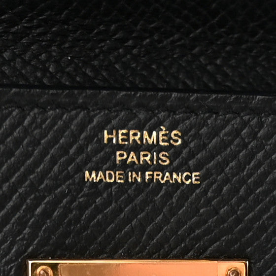 Hermes Epsom Kelly Wallet To Go Black