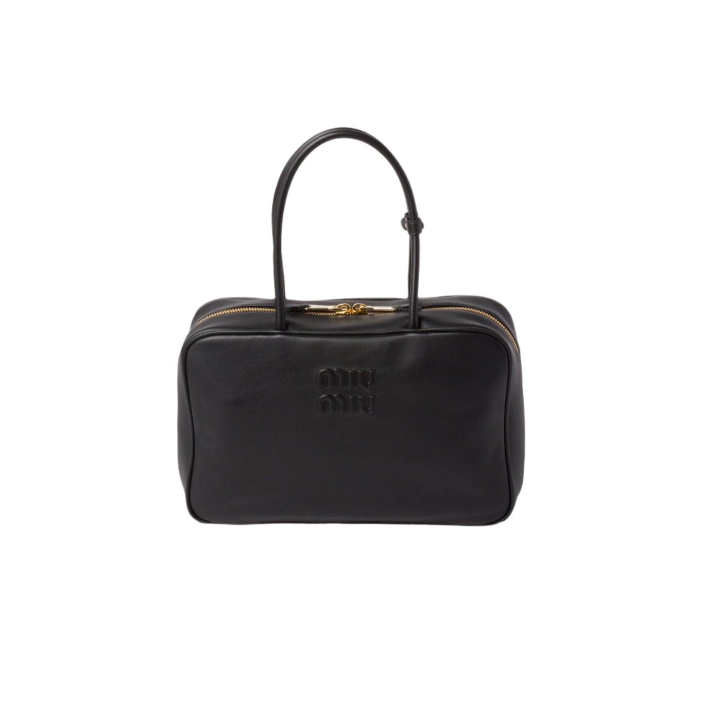 MiuMiu Leather Beau bag Black - Bagistaofficial