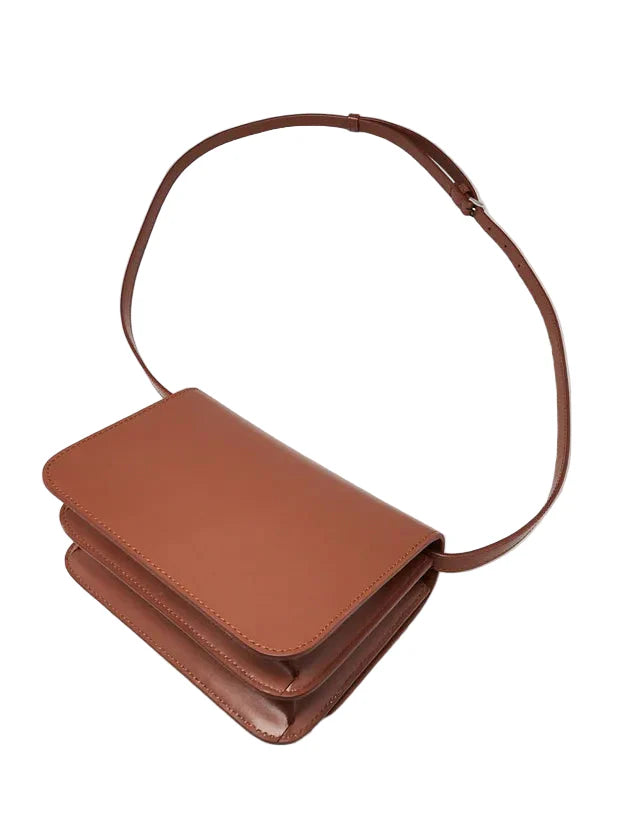 BURBERRY Mini Leather TB Cross-Body Bag "Brown"