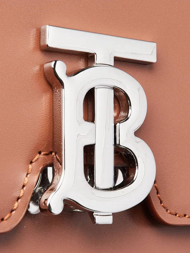 BURBERRY Mini Leather TB Cross-Body Bag "Brown"