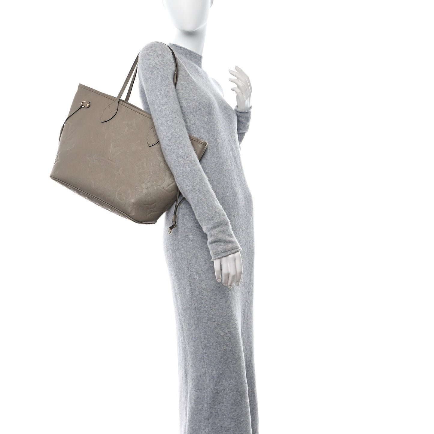 LOUIS VUITTON Empreinte Monogram Giant Neverfull MM Tourterelle - Bagistaofficial