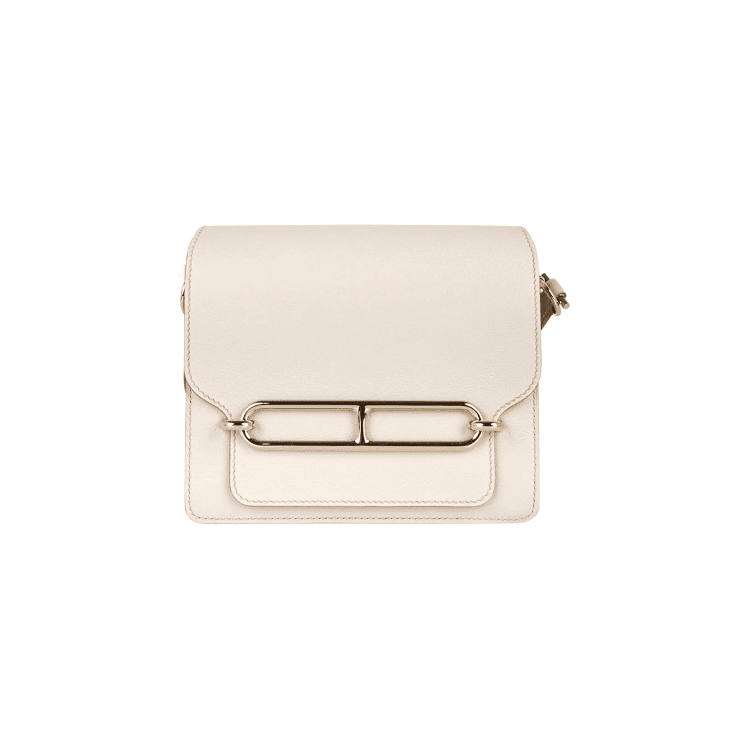 Hermes Evergrain Mini Sac Roulis White