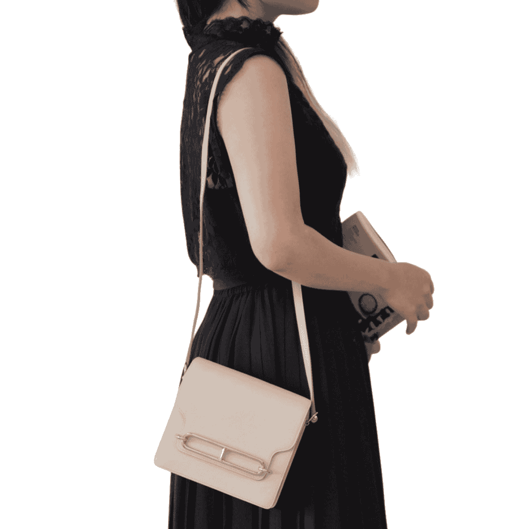 Hermes Evergrain Mini Sac Roulis White