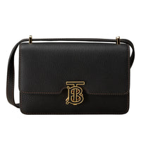 BURBERRY Mini Leather TB Cross-Body Bag "Black"