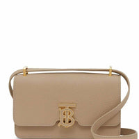 BURBERRY Mini Leather TB Cross-Body Bag "Beige"