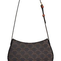 CELINE Tilly Bag In Triomphe Canvas & Calfskin "Tan" - Bagistaofficial