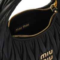 MIUMIU Wander  Shoulder Bag in Matelassé Nappa Leather "Black" - Bagistaofficial