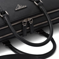 PRADA Black Saffiano Leather Business Bag - Bagistaofficial