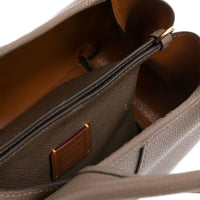 Coach Lana 23 pebbled leather shoulder bag "Stone Brown" - Bagistaofficial