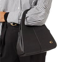 Coach Lana 23 pebbled leather shoulder bag "Black" - Bagistaofficial