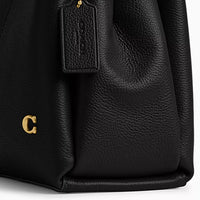Coach Lana 23 pebbled leather shoulder bag "Black" - Bagistaofficial