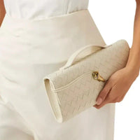 Bottega Veneta Andiamo long clutch "White" - Bagistaofficial