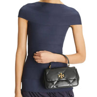 Tory Burch Kira diamond quilt-top handle "Black" - Bagistaofficial