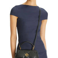 Tory Burch Kira diamond quilt-top handle "Black" - Bagistaofficial