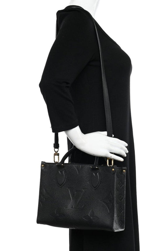 LOUIS VUITTON Empreinte Monogram Giant Onthego PM "Black" - Bagistaofficial