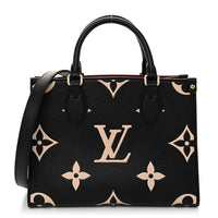 LOUIS VUITTON Empreinte Monogram Giant Onthego PM "Black Beige" - Bagistaofficial