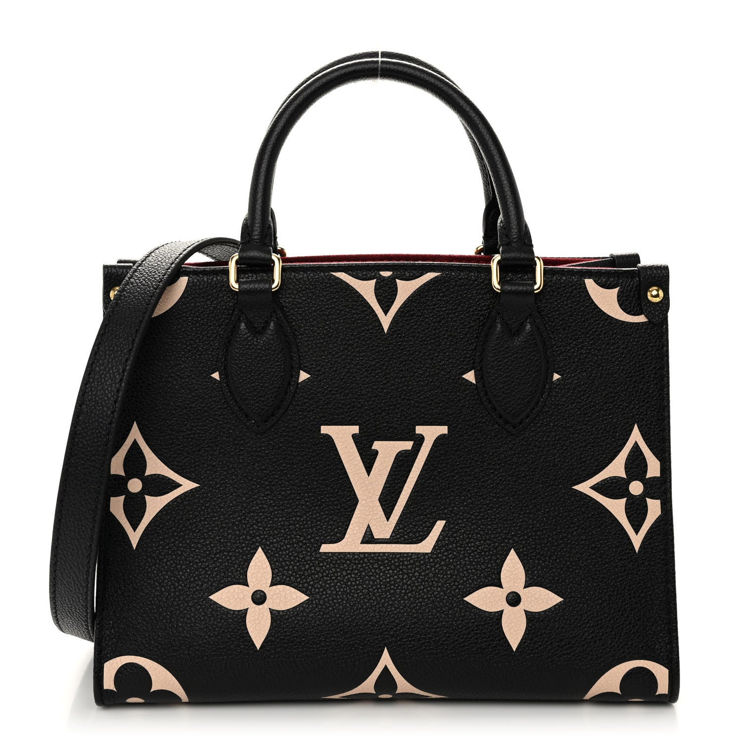 LOUIS VUITTON Empreinte Monogram Giant Onthego PM "Black Beige" - Bagistaofficial