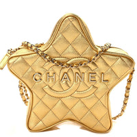 CHANEL Lambskin Quilted Walk of Fame Star Bag "Gold" - Bagistaofficial