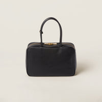 MiuMiu Leather Beau bag Black - Bagistaofficial