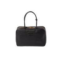 MiuMiu Leather Beau bag Black - Bagistaofficial