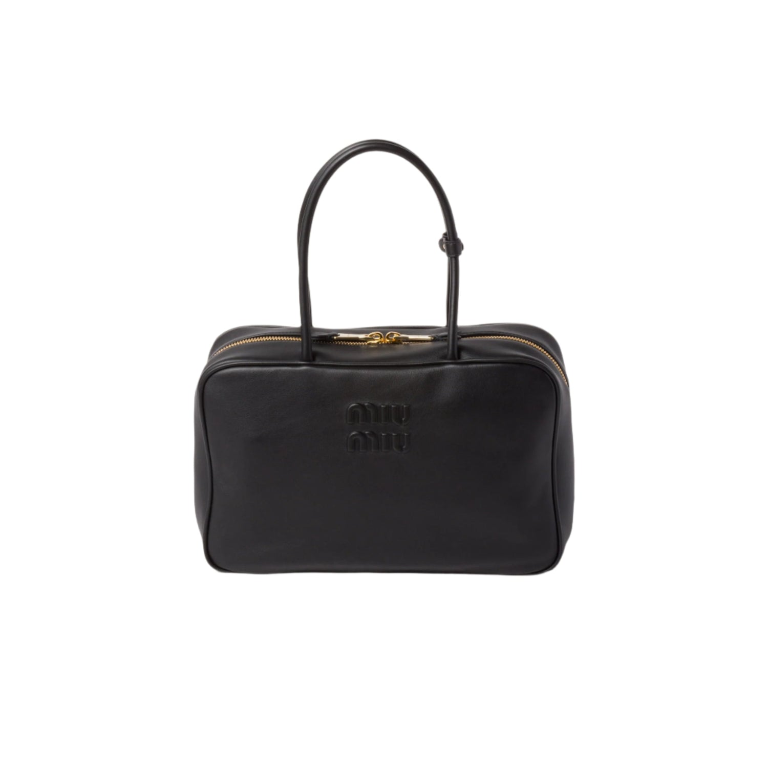MiuMiu Leather Beau bag Black - Bagistaofficial