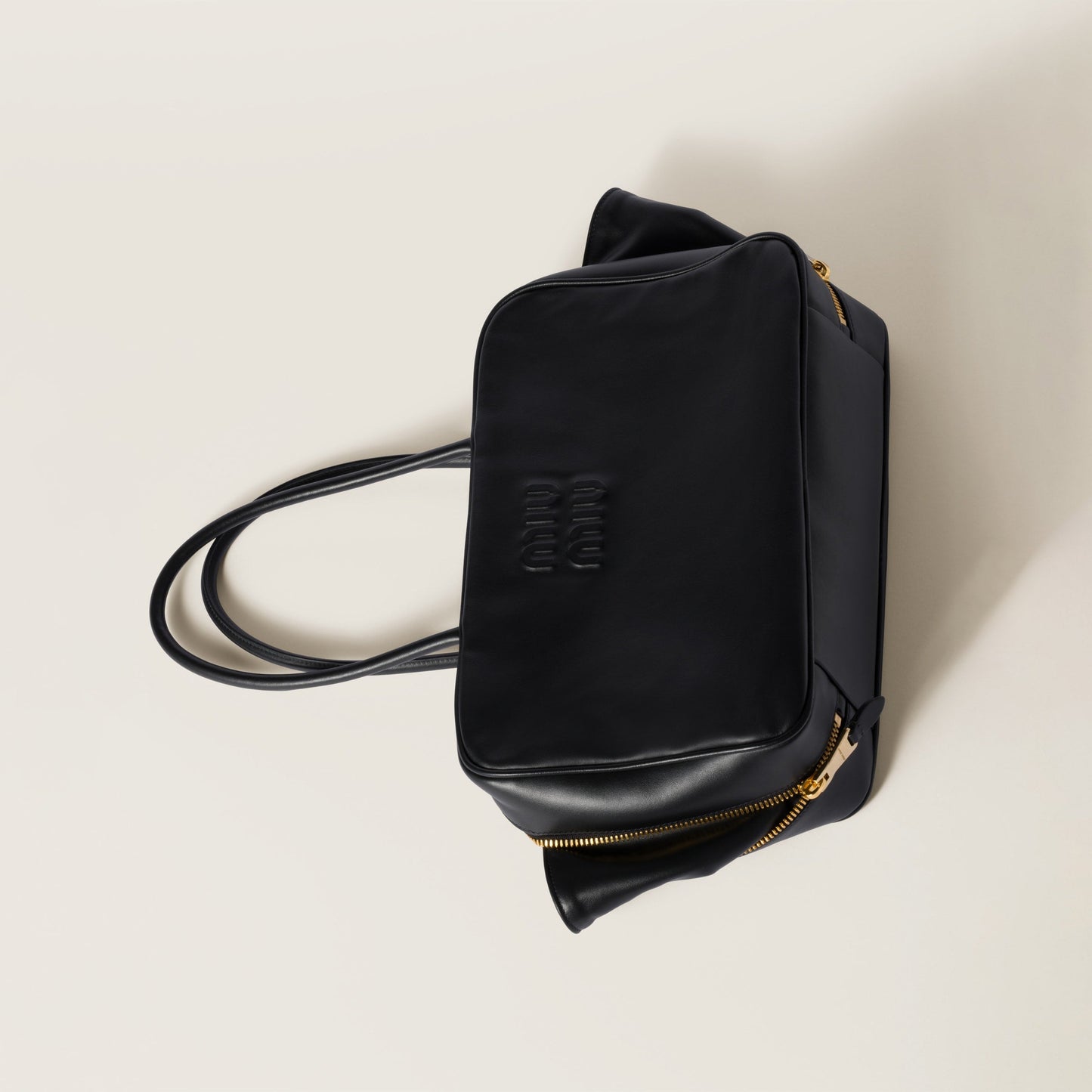 MiuMiu Leather Beau bag Black - Bagistaofficial