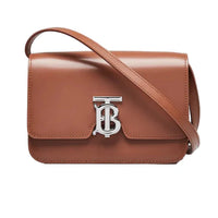 BURBERRY Mini Leather TB Cross-Body Bag "Brown"