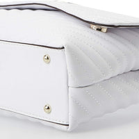GUESS Blakely Top Handle Flap Sling Bag "White" - Bagistaofficial