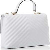 GUESS Blakely Top Handle Flap Sling Bag "White" - Bagistaofficial