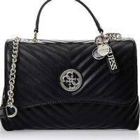 GUESS Blakely Top Handle Flap Sling Bag "Black" - Bagistaofficial