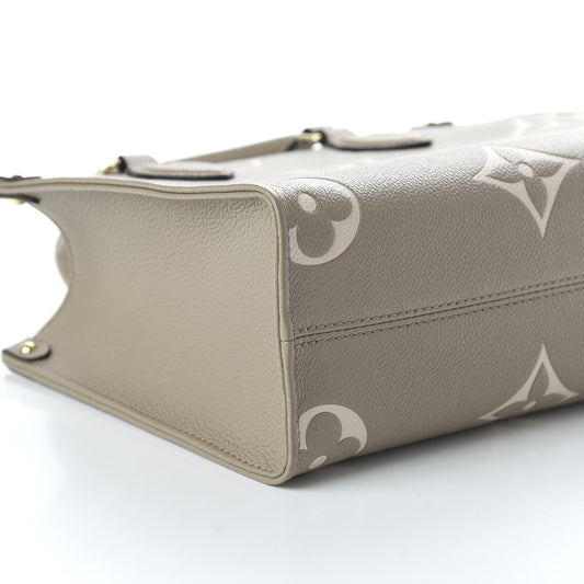 LOUIS VUITTON Empreinte Monogram Giant Onthego "PM Tourterelle Creme" - Bagistaofficial