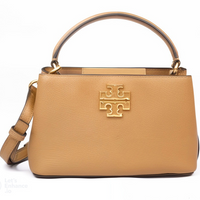 Tory Burch Britten Leather Crossbody Bag "Tiramisu" - Bagistaofficial