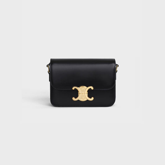 CELINE Shoulder Bag Claude In Natural Calfskin "Black" - Bagistaofficial