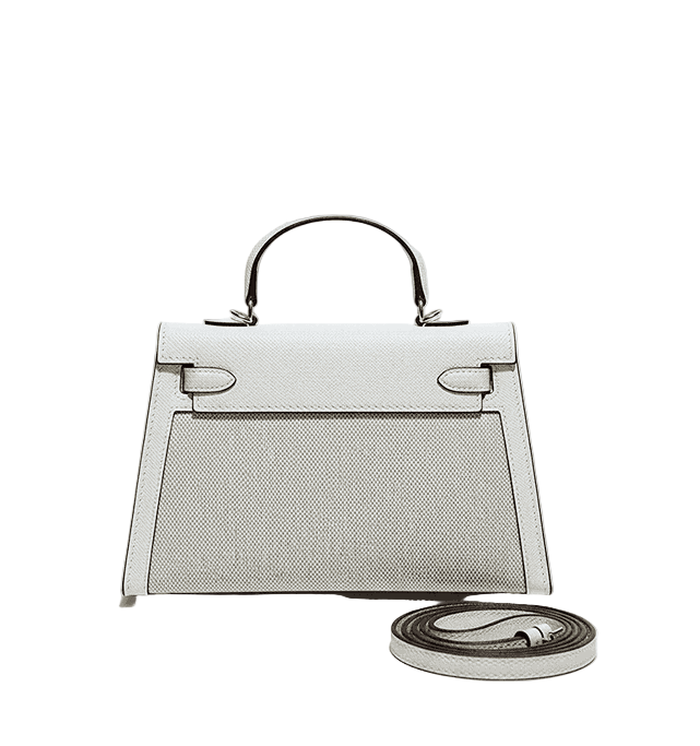 Hermes Kelly Canvas 19 White