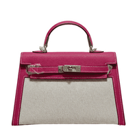 Hermes Kelly Canvas 19 Pink