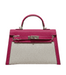Hermes Kelly Canvas 19 Pink