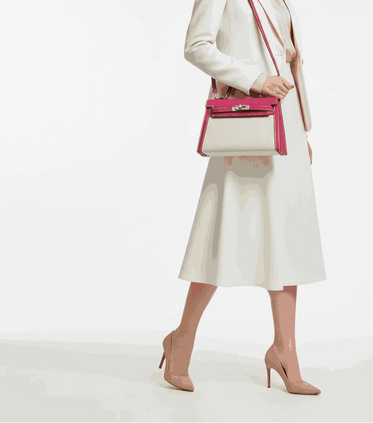 Hermes Kelly Canvas 19 Pink