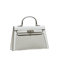 Hermes Kelly Canvas 19 White