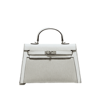 Hermes Kelly Canvas 19 Grey