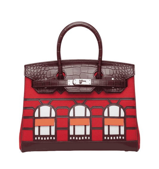 Hermes Sac Faubourg Birkin 20 Matte Alligator "Beige"