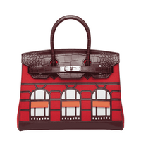 HERMES Madame Calfskin Matte Alligator Swift Faubourg Midnight Birkin Sellier 20 "Black"