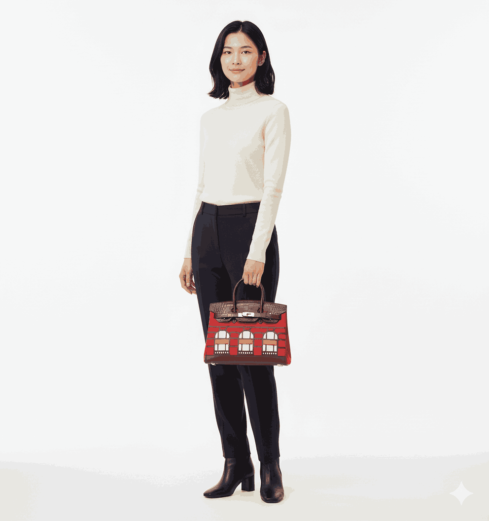 Hermes Sac Faubourg Birkin 20 Matte Alligator "Red"