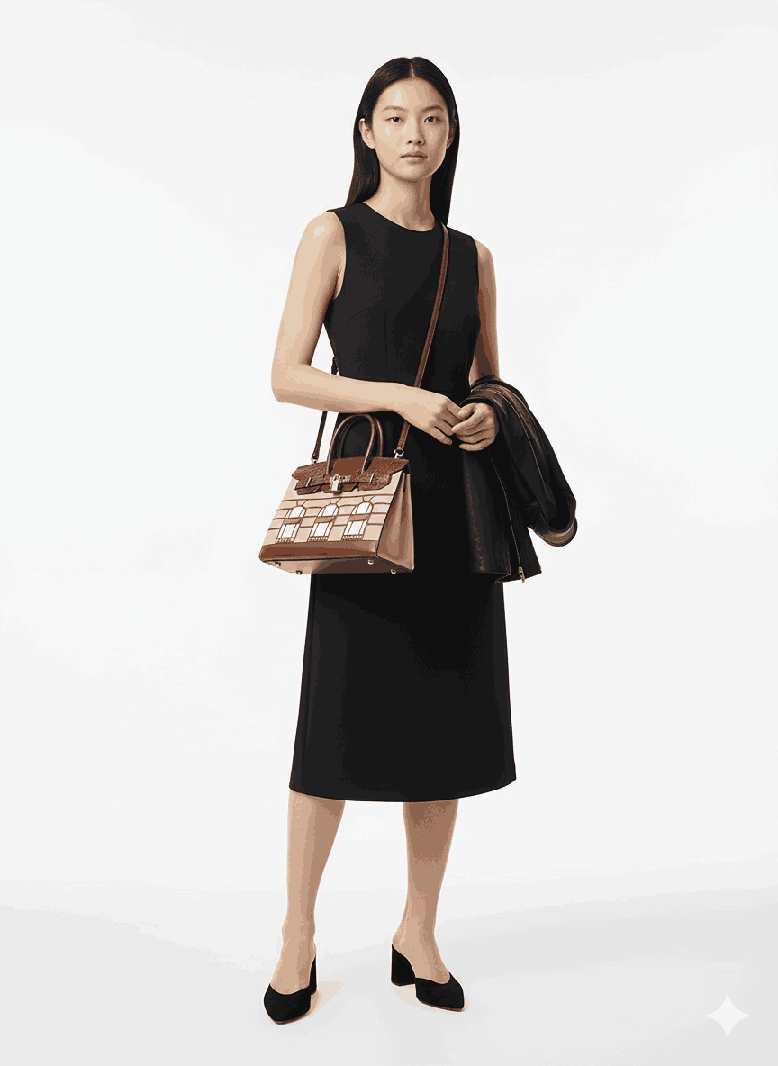 Hermes Sac Faubourg Birkin 20 Matte Alligator "Beige"