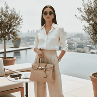 Hermes Birkin Favorite Fudge  Tourterelle Croc Effect Leather