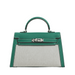 Hermes Kelly Canvas 19 Green