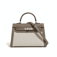 Hermes Kelly Canvas 19 Rose Pink